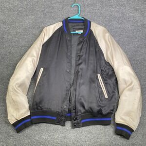 Wallace & Barnes Mens Primaloft Insulated Bomber Jacket Black Cream Blue Medium